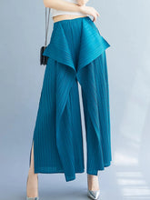HEYFANCYSTYLE Designer Wide Leg Plissé Pleated Japanese Pull On Trouser - Elegant Comfort for Her